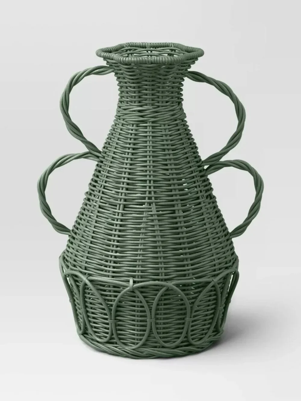 Coastal Small Rattan Vase Blue Green - Threshold, Target 2025